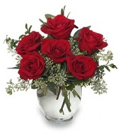 Vazo içerisinde 5 adet kırmızı gül  Sivas çiçek , çiçekçi , çiçekçilik 