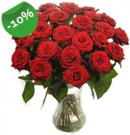 Vazo içerisinde 25 adet kırmızı gül  Sivas internetten çiçek siparişi 