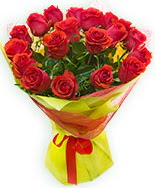19 Adet kırmızı gül buketi  Sivas internetten çiçek satışı 