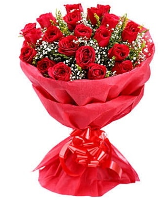 21 adet kırmızı gülden modern buket  Sivas İnternetten çiçek siparişi 